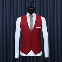 Для Мужчин's торжественное платье жилет Для мужчин Однобортный приталенный облегающий женский жилет универсальные Slim Fit