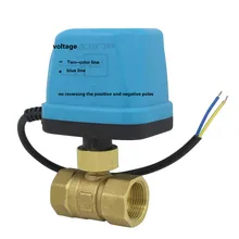 DC12V/24 V 2 провода латунь моторизованный шаровой клапан электрический DN15-DN50 номинально открыть/закрыть