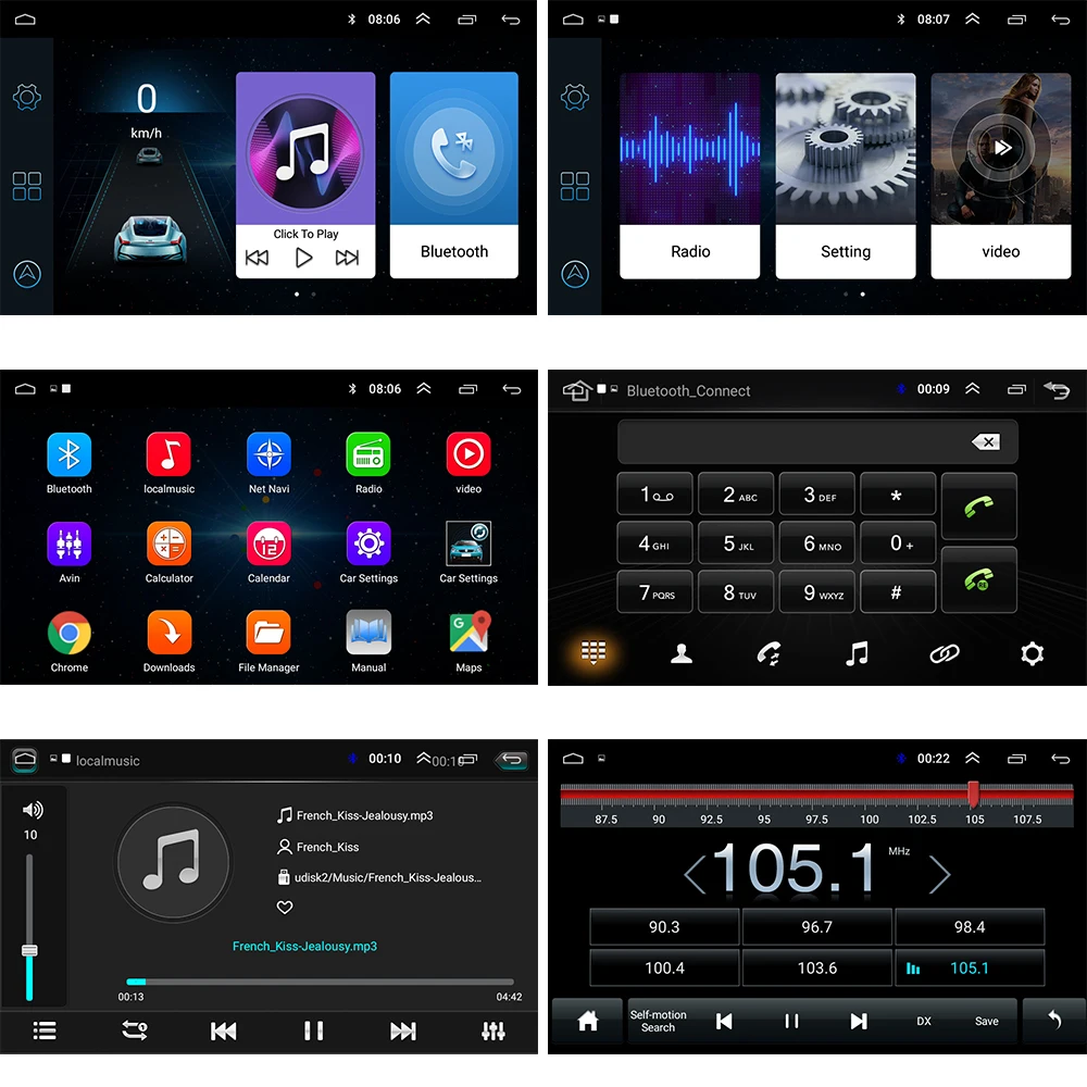 Автомагнитола Podofo 2DIN Android 8 1 дюймов HD Wi Fi GPS для Renault