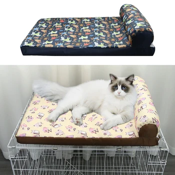 

Cats Beds Cute Animal Print Dog Bed Square Slepping Cats Mat Soft Safety Dogs House For All Seoson Kitty Kitten Bed Pet Supplies