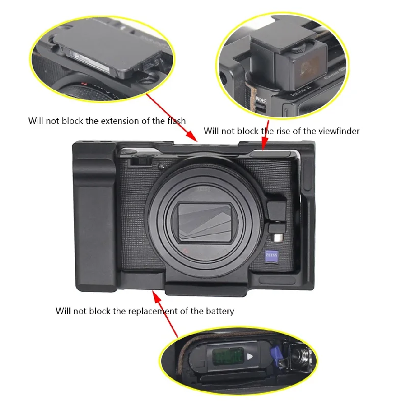 Профессиональная клетка для DSLR камеры для sony RX100 VI RX100 M6 с отверстием для размещения Arri 4/1 8/3 резьбовое отверстие