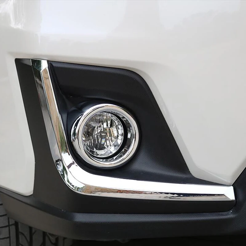 

2PCS ABS Chrome Front Fog Lamp Light Trim Car Accessories For 2018 2019 2020 Subaru XV