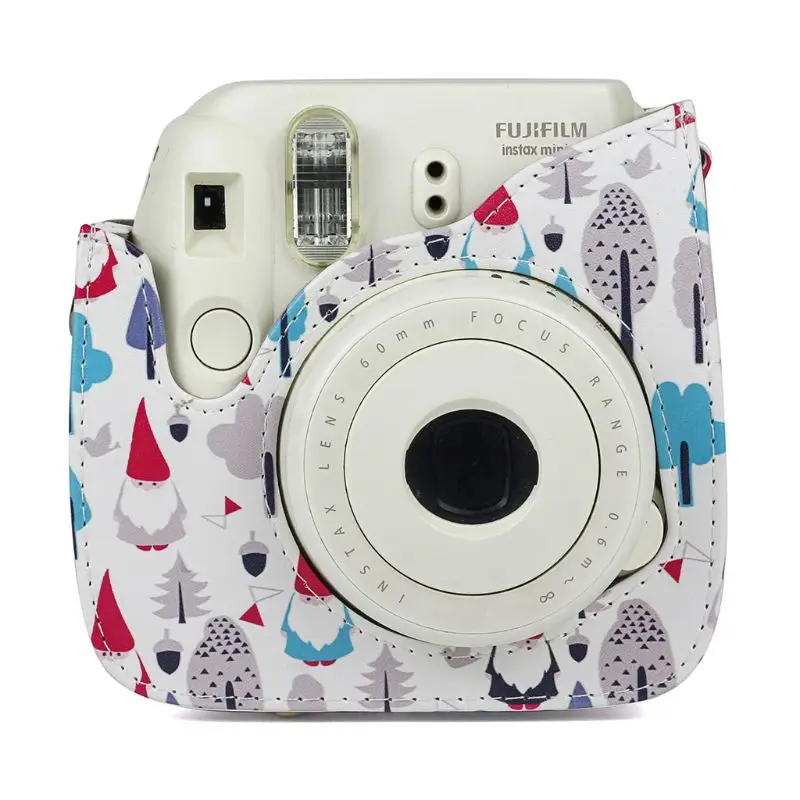 Защитный чехол из искусственной кожи Рождество Камера сумка для Fujifilm Mini8/8+/9