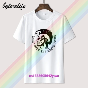 

Diesel For Only The Brave T Shirt Men's Summer Black 100% Cotton Short Sleeves Popular Normal Tee Shirts Tops Tee Unisex