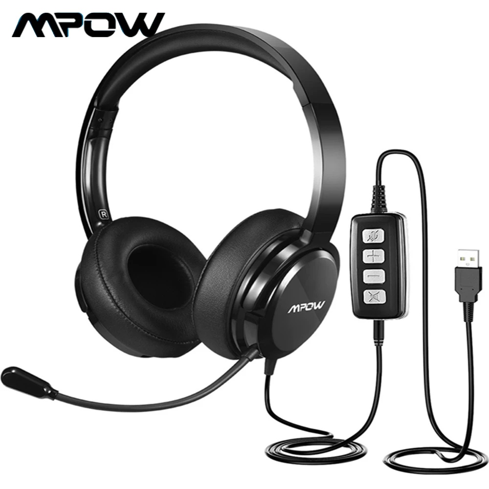 Mpow 218 стерео проводные наушники модернизированная гарнитура USB & 3 5 мм двойные
