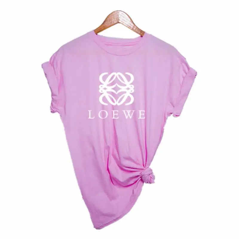 Новинка, Harajuku, LOEWE, брендовые, с принтом, женские футболки, повседневные, летние, короткий рукав, женская футболка, женская одежда