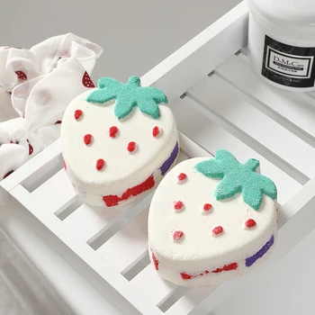 

Hotel Aromatherapy Type Body Clean Gift Strawberry Bath Salt Rainbow Bathing Rotating Fragrance Bubble Bouncing Essential Oil