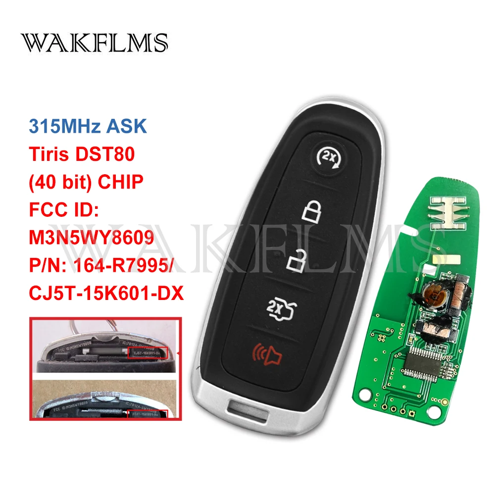 For Ford Escape Focus C-max Maverick 2013 2014 2015 2016 2017 2018 2019 Smart car key M3N5WY8609 164-R7995 / CJ5T-15K601-DX