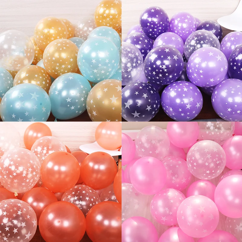 

20pcs pink rose gold color star balloon set pearl balloons birthday party wedding decoration anniversary anniversary celebration