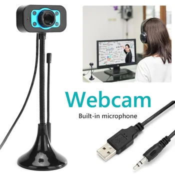 

720P Webcam, HD Webcam,USB Driver Free Web Camera with Built-in Noise Reduction Microphone for Video Conference Live Streaming