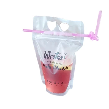 

100Pcs 500Ml Frosted Transparent Stand-Up Beverage Coffee Packaging Bag Resealable Zipper Lock Grain Candy Bakery Food Bag with