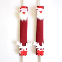 1 пара ручка холодильника покрывает рождественскую микроволновую печь Посудомоечная машина дверная ручка крышки перчатки мешковины холодильник перчатки крышка печи