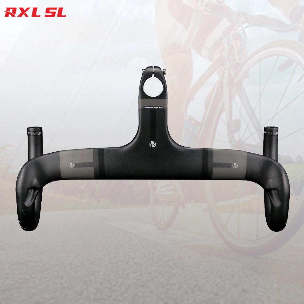 RXL SL-Manillar de carbono para bicicleta de carretera, 28,6mm, integrado,  400/420/440, Aero - AliExpress