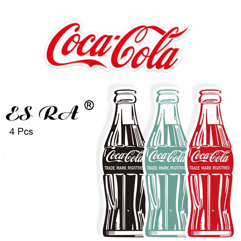 

4Pcs/Set Funny Logo Stickers Skateboard Decoration Cola Decal Pegatinas for Laptop Luggage Fridge Pitcher Guitar Room