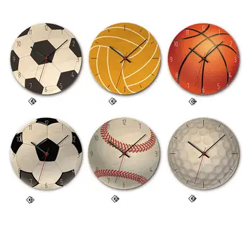 

Soccer/Basket/Golf Ball Wall Clock Modern Design For Boys Room Classic Clocks Creative Wall Watch Home Decor