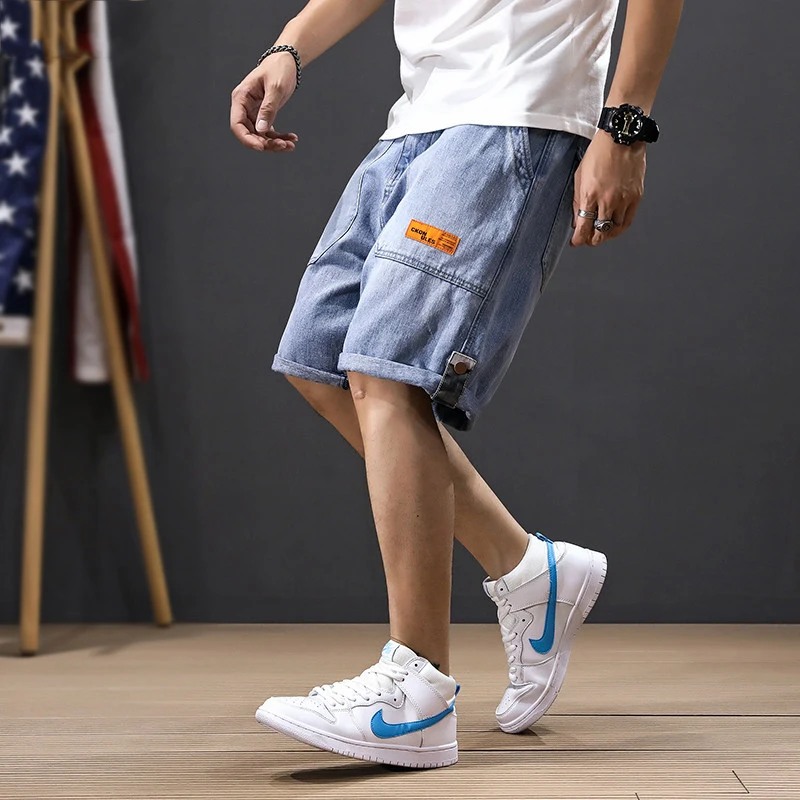 Summer Fashion Men Jeans Shorts High Quality Designer Cargo Denim Shorts Straight Fit Big Size 28-42 Hip Hop Short Jeans Men Summer Fashion Men Jeans Shorts High Quality Designer Cargo Denim Shorts Straight Fit Big Size 28-42 Hip Hop Short Jeans Men