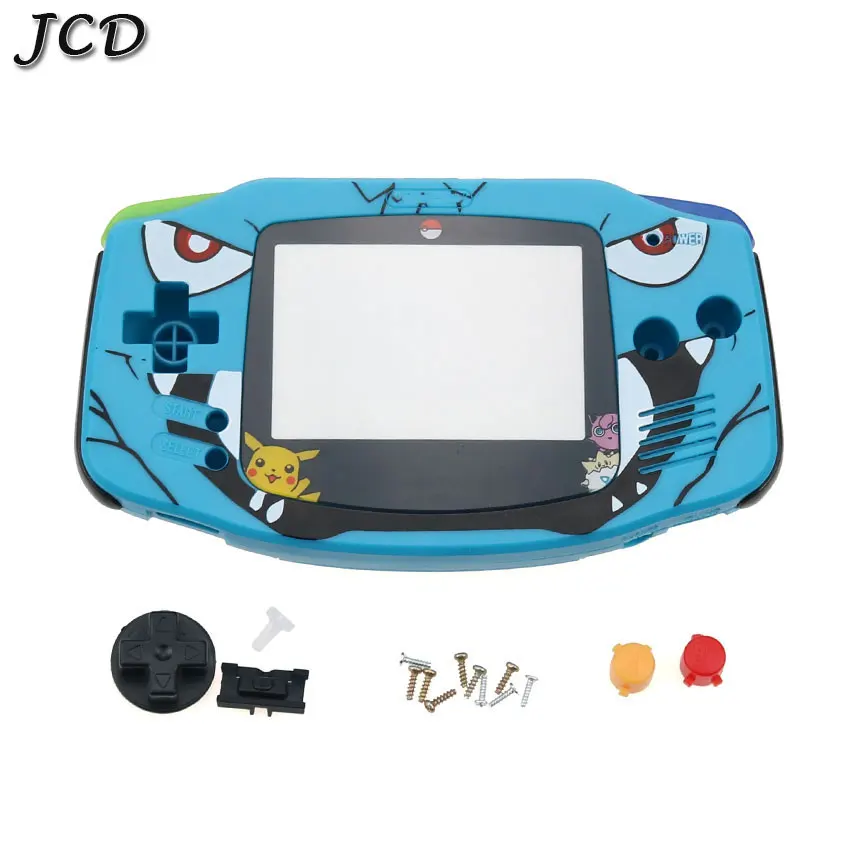 A JCD корпус Оболочка Чехол+ защита для объектива экрана+ наклейка для Gameboy Advance для игровая приставка GBA с набором кнопок - Цвет: A