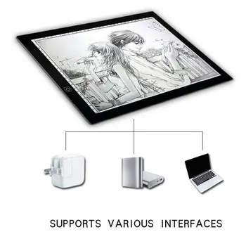

Draagbare A3 A4 LED Light Pad Doos Tekening Tracing Tracer Kopie Boord Tablet Pad Copyboard voor Diamant Schilderij Tattoo Schet
