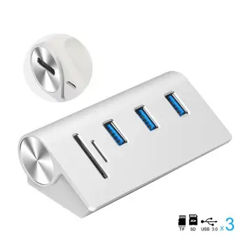 

USB3.0 3-Port Hub Splitter Secure Digital Memory Card TF Reader for Laptop PC