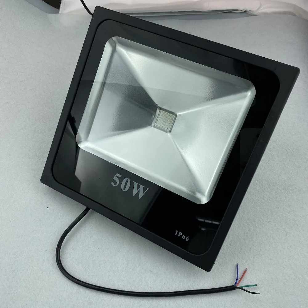 50W RGB dumb LED COB flood light;DC24V input;with 4 wire PWM driver inside;normal rgb light