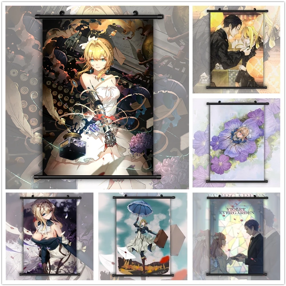 Violet Evergarden Anime Wall Poster Scroll Cosplay