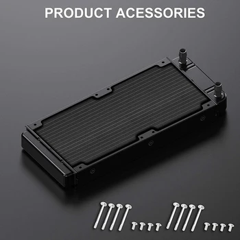

Aluminum Water Cooling Radiator, 18 Pipe Aluminum Heat Exchanger Radiator for Computer PC CPU Water Cool System 240mm