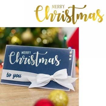 

Merry Christmas Hot Foil Plate Glimmer Decorative Phrase for DIY Scrapbooking Embossing Crafts Cards Decoration New 2019