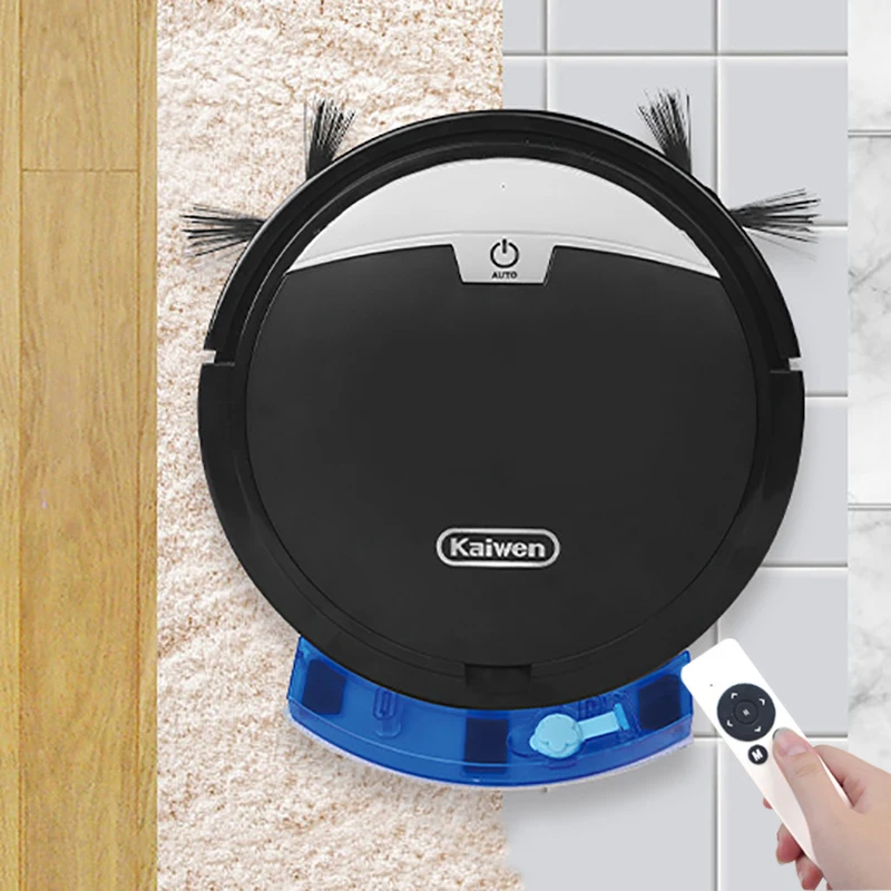 Robot aspirador automático para el hogar, aspiradora con temporizador inalámbrico, 2800Pa, en húmedo y seco, anticaída