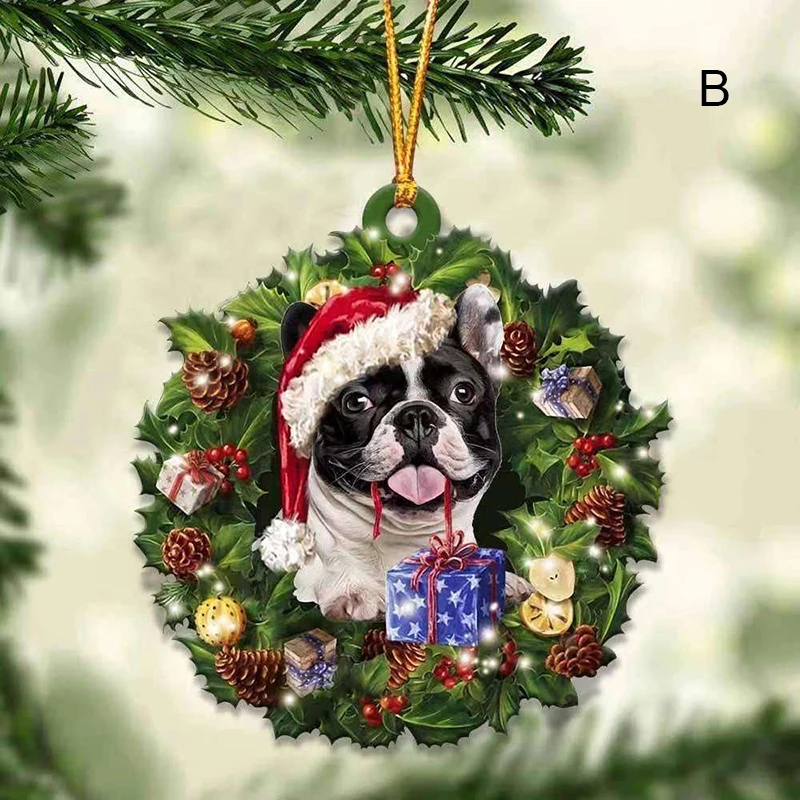 Newly Boston Terrier and Christmas Gift Christmas Tree Decoration Gift for Boston Terrier Lover Ornament