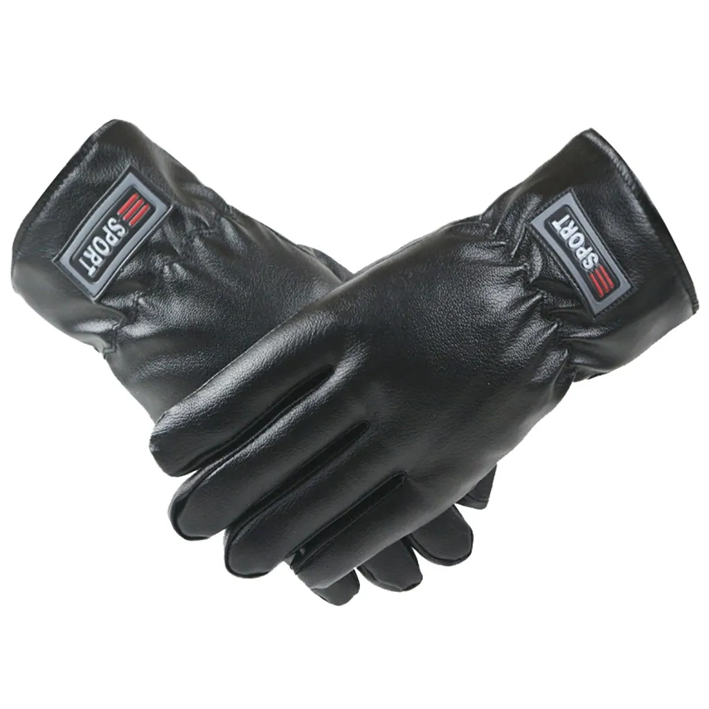 Мужские зимние перчатки, кожаные перчатки, водонепроницаемые, противоскользящие, эластичные, теплые, с мягкой подкладкой, перчатки для езды на мотоцикле, handschoenen