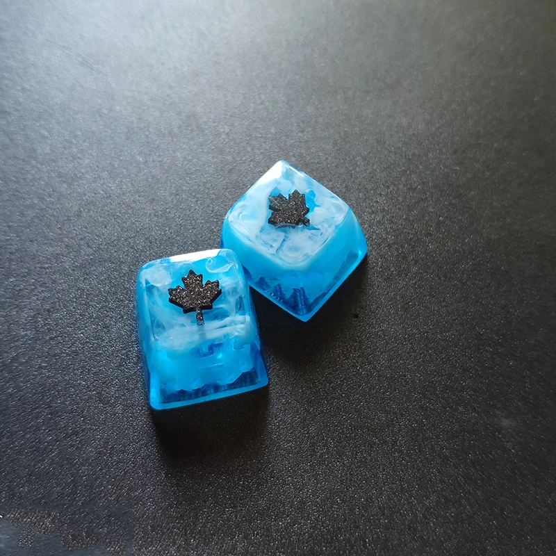 1pc handmade resin keycap for MX switch mechanical keyboard keycaps for black Ice Skin backlit key cap