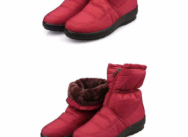 Зимняя Акция; женские зимние ботинки; женские ботильоны на толстой платформе; модная теплая хлопковая обувь; водонепроницаемая обувь; нескользящие ботинки