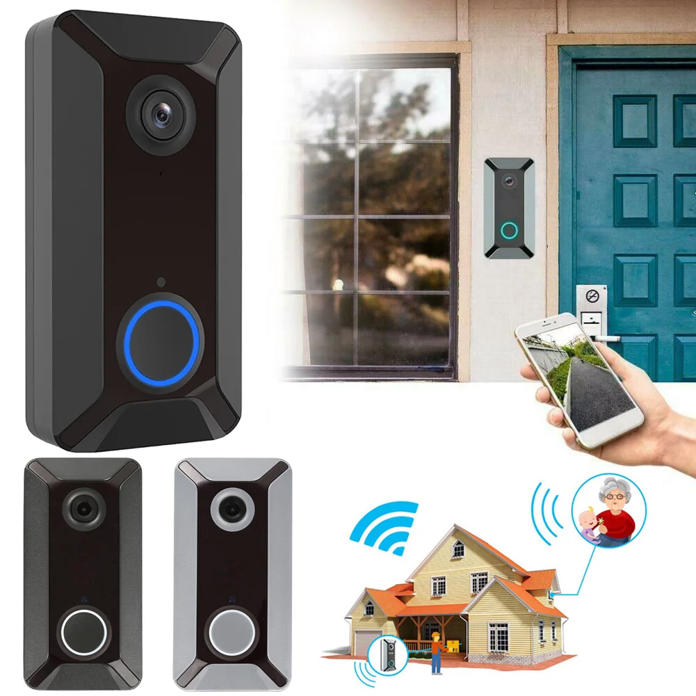 Умный IP видеодомофон Wi-Fi видеодомофон дверной звонок wifi дверной Звонок камера для квартиры ИК сигнализация беспроводная камера безопасности