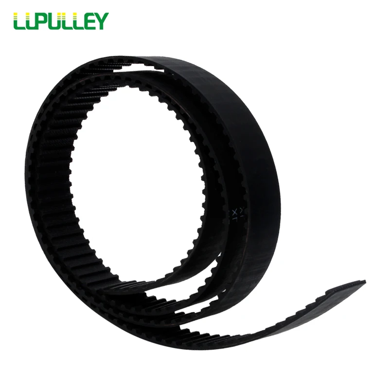 LUPULLEY XL20 с резиновым ременем Ширина 20 мм Шаг Длина 1/2/3/4/5/6/7/8/9M по индивидуальному заказу открыт резиновый зубчатый Ремни черный Цвет