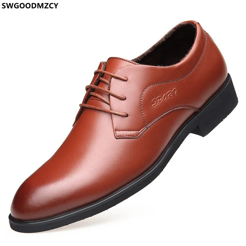 Brown Dress Fashion Oficina Men Leather Shoes 2022 Office 2022 Business Shoes Men Oxford Official Shoes for Men Italiano 남자 신발
