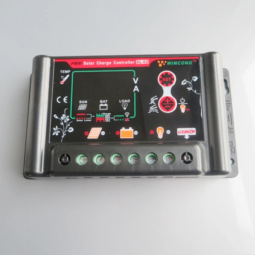 SL02B-30A 30A12V24V солнечный заряд и разрядка контроллер литиевая батарея