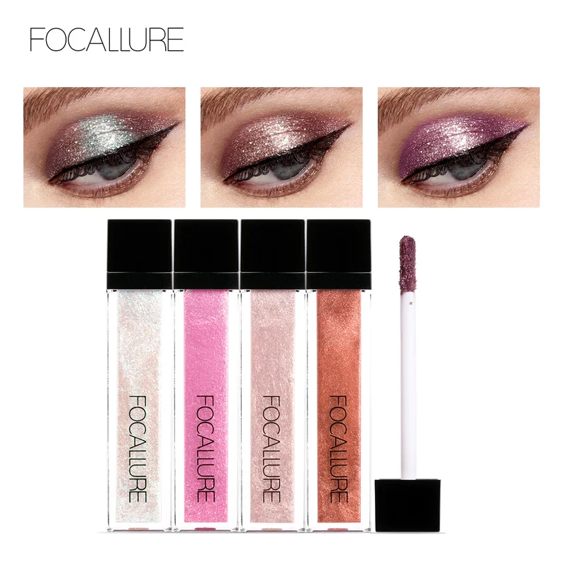 

FOCALLURE 14 Colors Liquid Pigment Eyeshadow Ocean Light Waterproof Glitter Shimmer Highlighter Brighten Makeup Liquid Eyeshadow