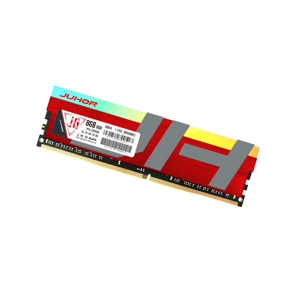 Juhor 8 Гб ddr4 2666 3000 RGB ram Компьютерная память настольное игровое охлаждение с высокой производительностью