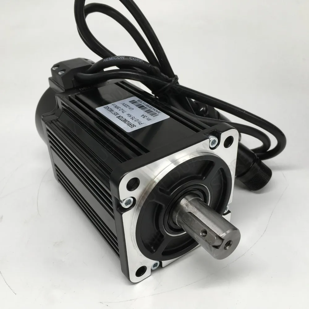 - 600W AC Servo Motor Drive Kit 06KW NEMA24 60mm 220V 27A 191Nm 3000rmin Modbus RS485 for CNC Cheap