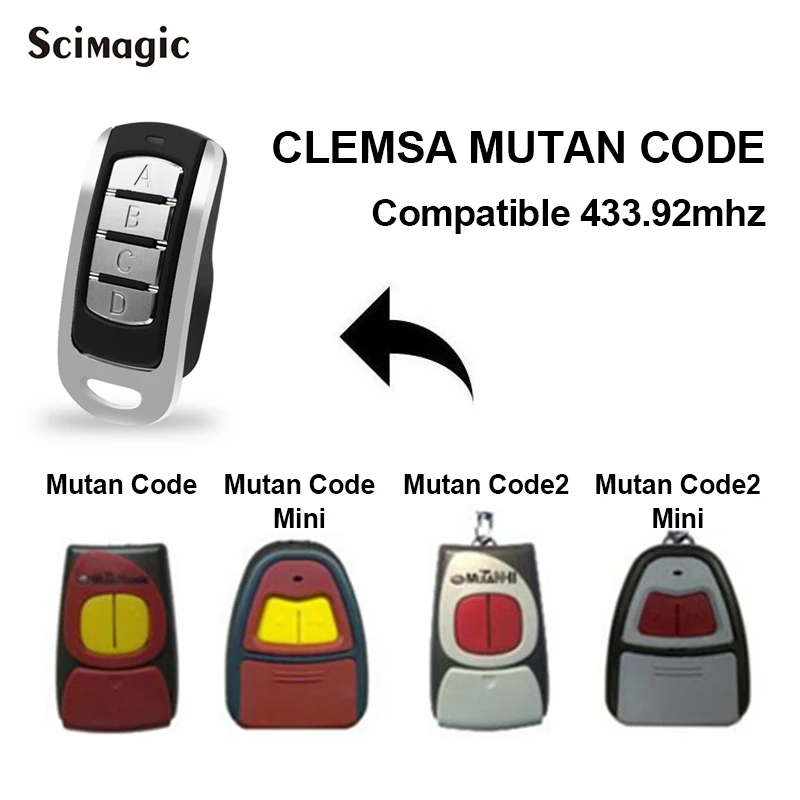 Для дистанционного управления гаражной дверью CLEMSA 433 МГц клон для MUTANCODE MINI II rolling