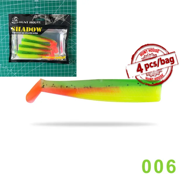Hunthouse Black Minnow Fishing Lure Soft Bait Jig Head Seabass Fish Swimbait Spinning Baitcasting Wobber 006body