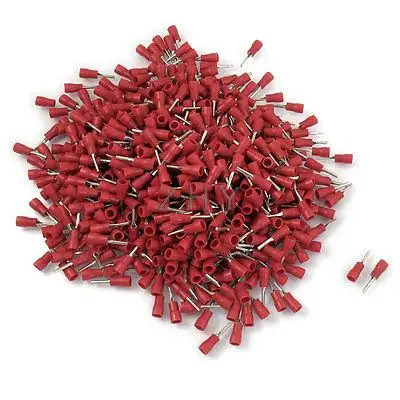 

1000 Pcs Red PVC Sleeve Insulating Terminals Connector for 22-16 AWG
