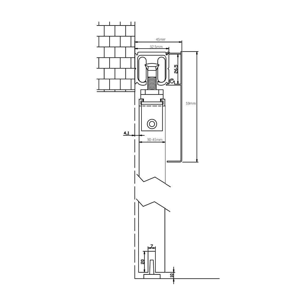 页面提取自－ A10侧面安装尺寸图