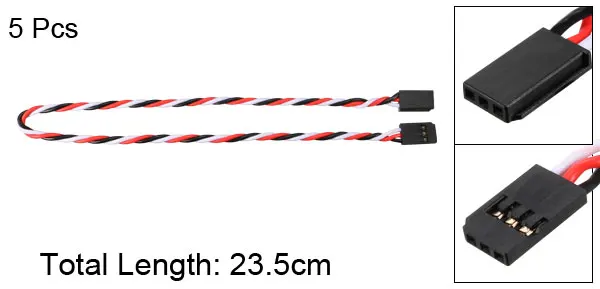 33.5cm 5PCS Uxcell 1/5/10 шт Удлинительный кабель провод 3-контактный серво 13-33,5 см 22AWG м объектив Canon M/M F RC Futaba JR анти-обратного 30/60 жилы провода - Цвет: 33.5cm 5PCS