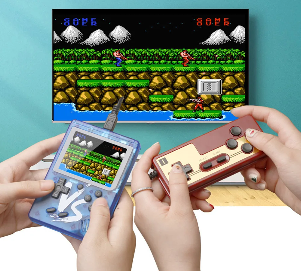 3.0 inch game console built-in 500 Handheld game console support double hit handle video output