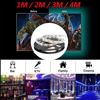 

1M USB LED Light Strip Tape SMD2835 TV PC Background Decorative Lighting