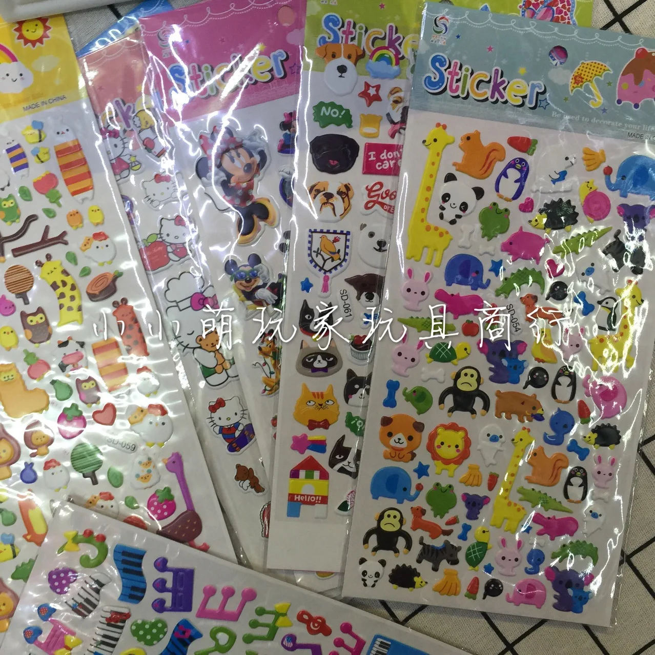 Маленькие Meng Players Bubble sticker s мультфильм стикер дети играть дома игрушки награда клейкая бумага подарочная игрушка