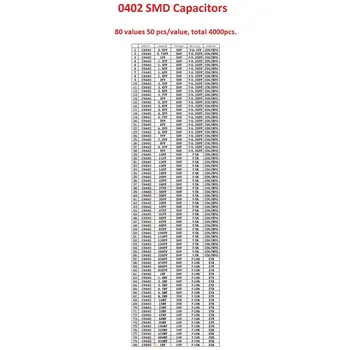 

1 set 0805 smd capacitor sample book 92valuesx50pcs 4600 pcs 0.5pf pack 1 uf capacitor variety kit pack