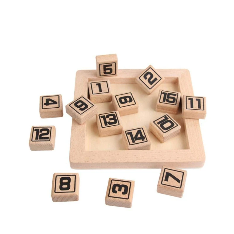 15 Number Puzzle Slide Game Jigsaw Random Color Toy Kid Toy Play Gift Game Learning Numbers Matching Game Early Educational