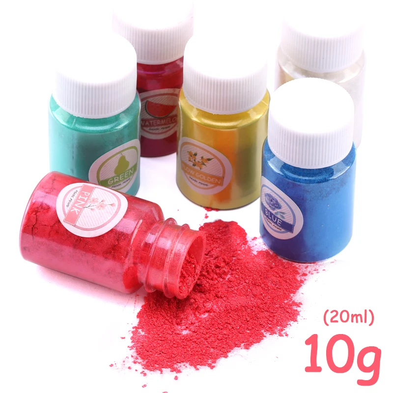 Wholesale Wholesale 20 Colors Mica Powder set multi color lipgloss pigment  powder for lip Soap DIY Handmade Epoxy Resin Paint Slime Suppliers -Yayang